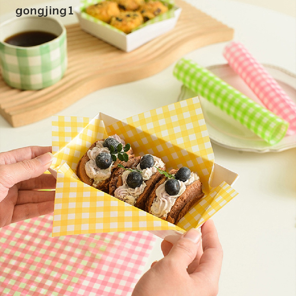 Ggg 100Pcs Wax Paper Sandwich Wrapping Paper Kertas Greaseproof Kertas Penggoreng Udara ID