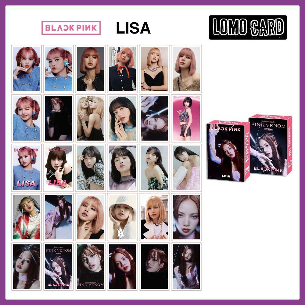 Needway Lomo Card Set Flash Gift Card Ulang Tahun Kekinian Blink Album Card Collector Card Idol Cetak Foto HD Kartu BLACKPINK LISA JENNIE ROSE JISOO ROSE Lomo Card