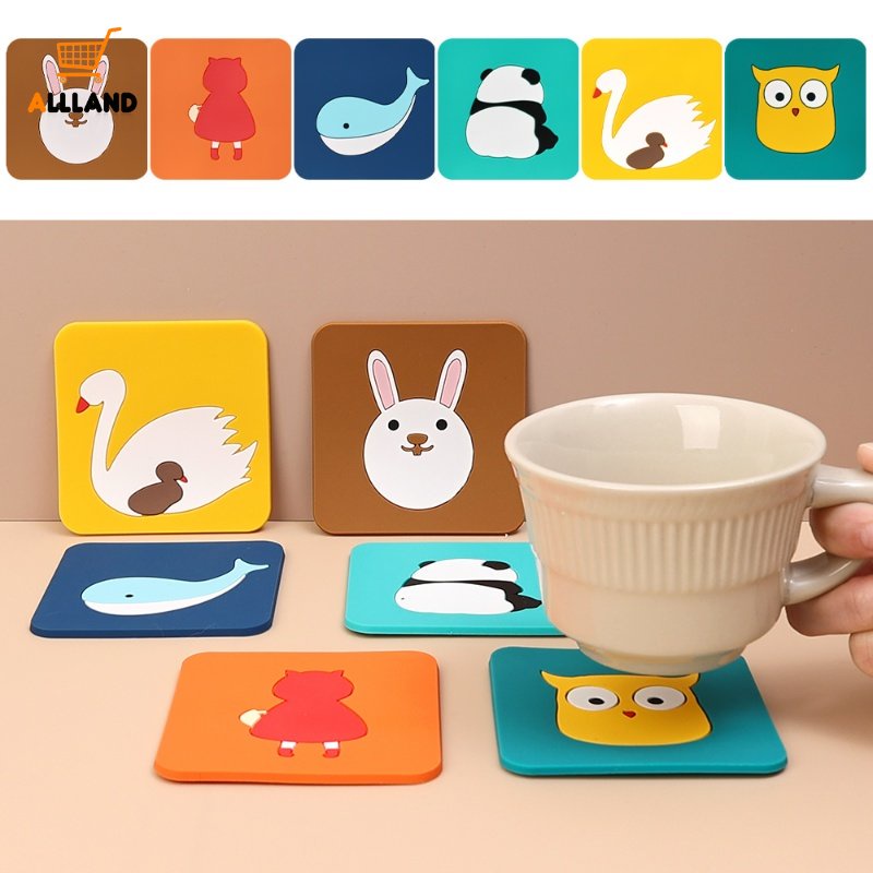 Kartun Lucu Hewan Non-slip Silicone Coaster/Meja Makan Minuman Panas Heat Insulation Coaster Gadget Dapur