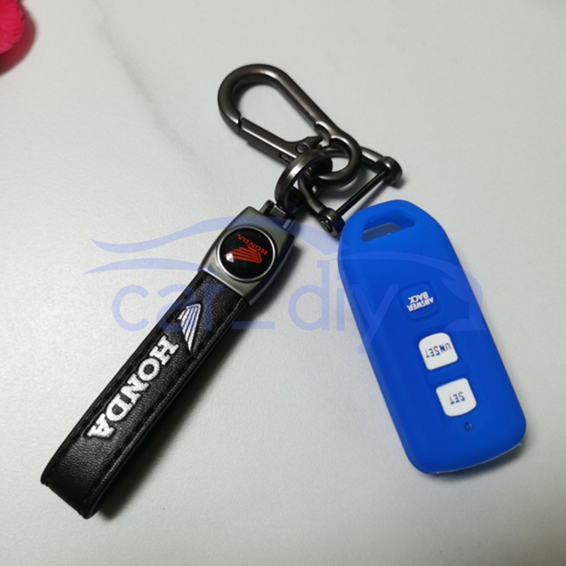 Kasus Kunci Silikon Penutup Jarak Jauh Gantungan Untuk Honda Vario 125 Scoopy Monkey PCX PCX125 PCX150 PCX153 Sepeda Motor Cangkang Pelindung Remote Key Case