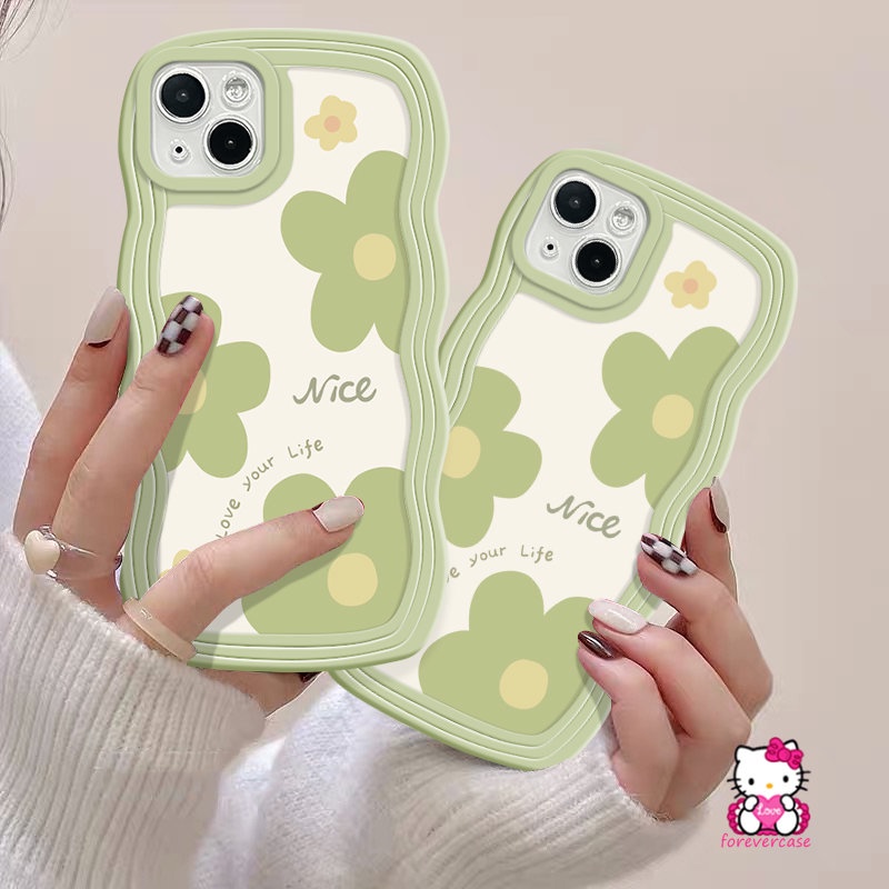 Wavy Edge Soft Tpu Fresh Flowers Case Redmi Note11 11s 8 9s 10 10s 9 10Pro Max 11Pro Redmi A1 A1+9A 10 9C NFC 9T 10A 10C 9 POCO X3 NFC Pro M3 Mi 11T Pro Ponsel Bunga Sarung