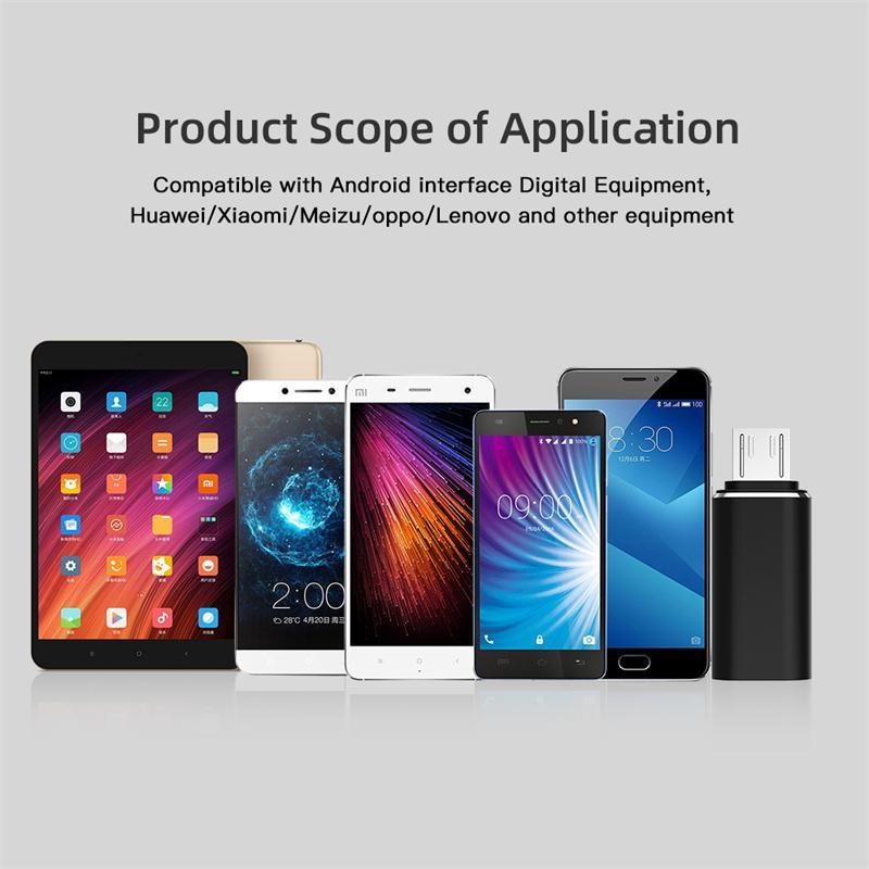 Universal High Quality Anti-Fingerprint Tahan Lama 3A Aluminium Alloy Converter Universal Transmisi Data Android/Tipe C/IOS Adapter