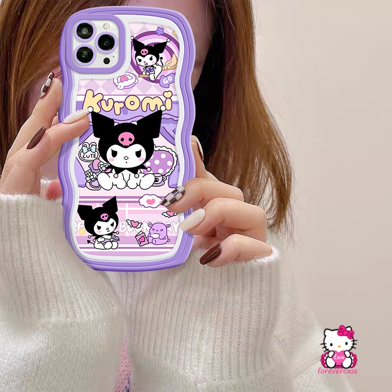 Soft Tpu Wavy Edge Case Infinix Hot 11s NFC 10s Note 10Pro 12 G96 8 12Pro Hot 20s 10T 11s 12i 10 Lite 20 9 8 11 10 Play 12 Pro Smart 5 4 6 Plus Cartoon Kuromi Cinnamon Cute Cover