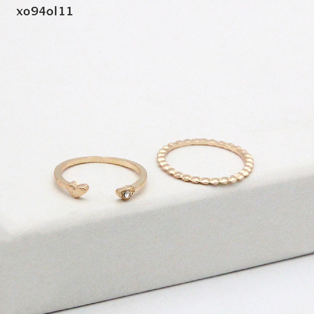 Xo 10Pcs/set Cincin Bulan Bintang Wanita Gadis Bohemian set Perhiasan Hadiah Aksesoris OL