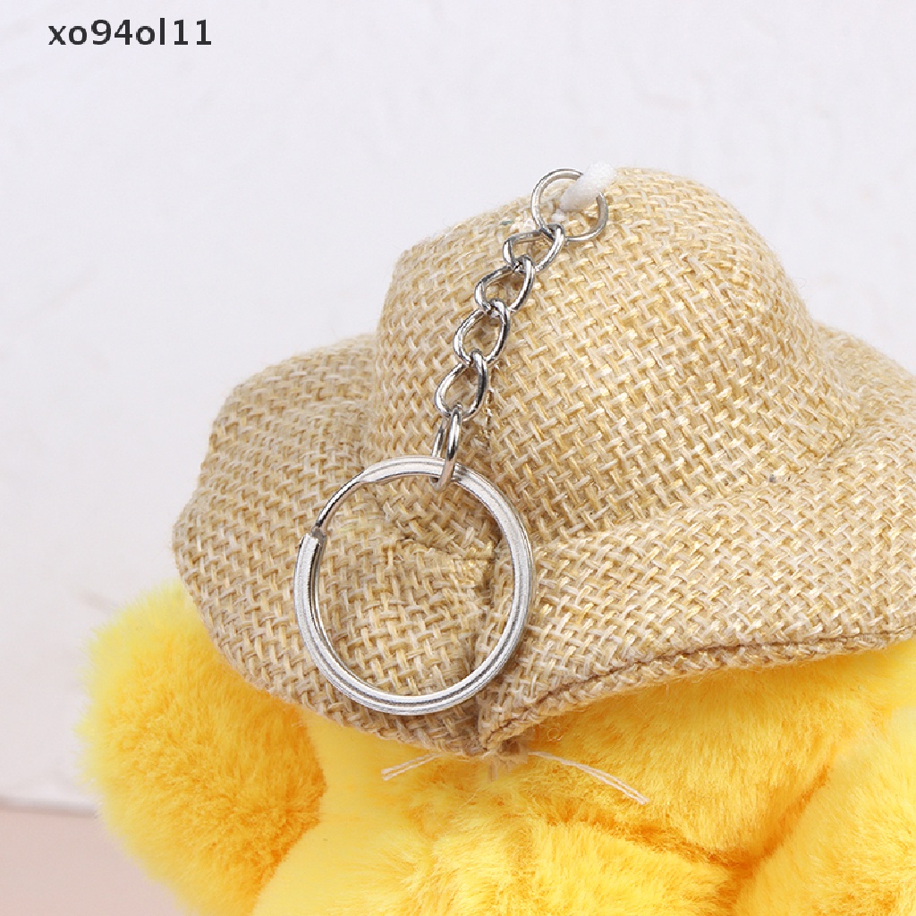 Xo 14 cm Duck Keychain Straw hat Ducks Boneka Bebek Liontin Boneka Mainan Empuk OL