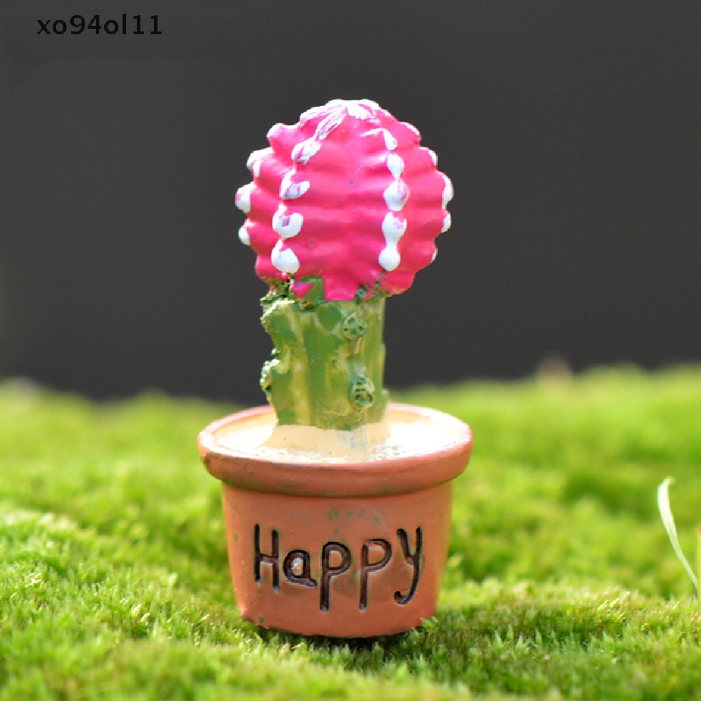 Xo DIY Mini Miniatur Peri Taman Ornamen Dekorasi Pot Craft Kaktus Aksesoris OL