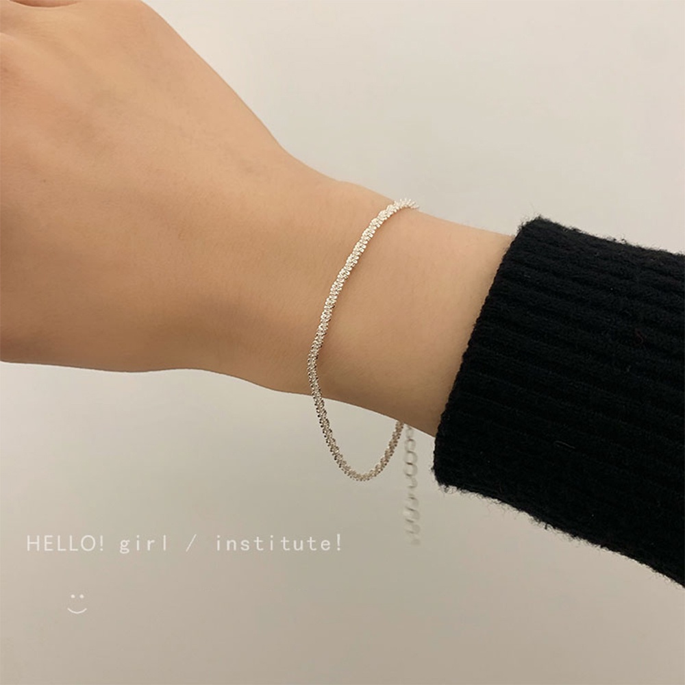 Ifyou Elegan Y2K Perak Kristal Kupu-Kupu Pasangan Gelang Fashion Hati Choker Kalung Untuk Wanita Perhiasan Aksesoris