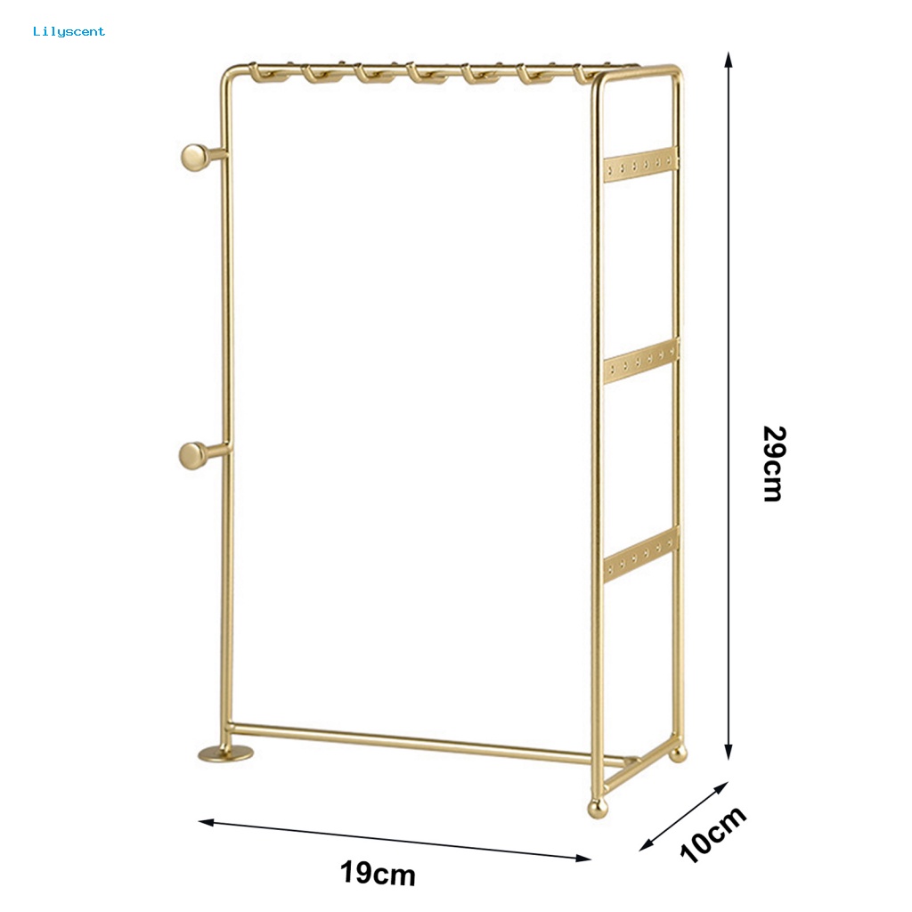 Lilyscent Stabil Organizer Perhiasan Perlengkapan Rumah Kalung Anting Cincin Gelang Organizer Berdiri Kuat