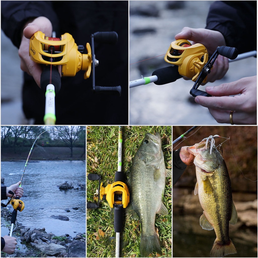 Sougayilang 2 Seksi Carbon Fiber Joran Pancing 1,68m Casting/Spinning Fishing Rod For Freshwater Fishing