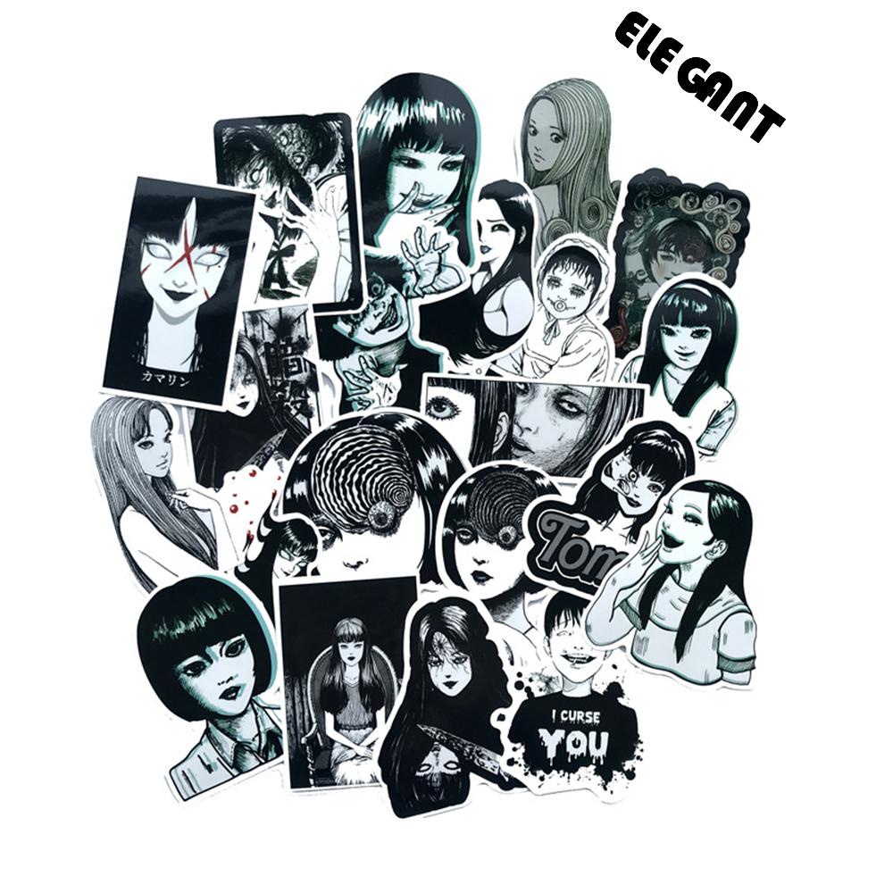 [Elegan] Stiker Anime Skateboard Lucu Scrapbook Koper Skateboard Junji Ito Luggage Sticker