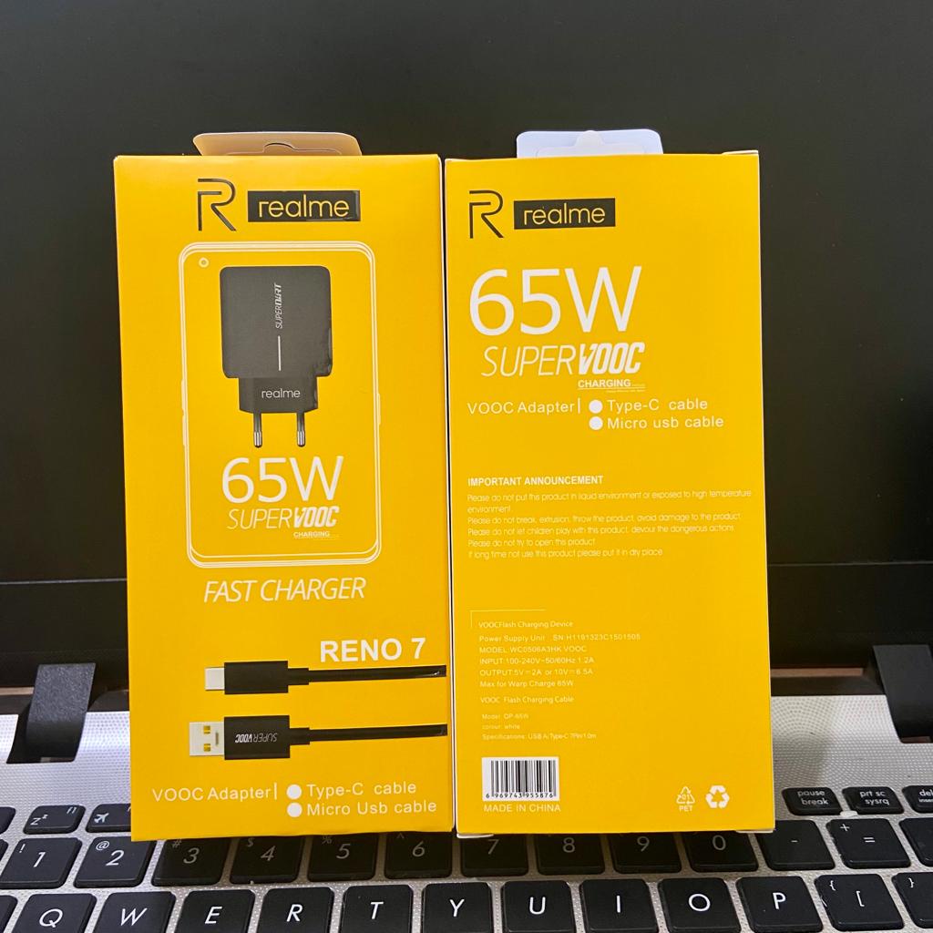 Charger Casan Realme 65W Micro USB / Type C SUPERVOOC Fast Charging Original oem