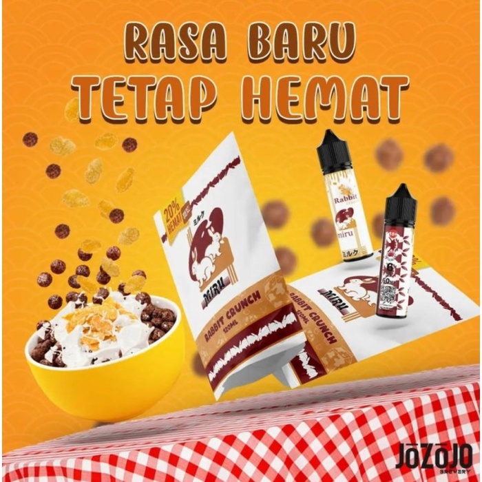 MIRU RABBIT CRUNCH CREAMY FREEBASE 60ML BY JOZOJO LIQUID FREEBASE ORI