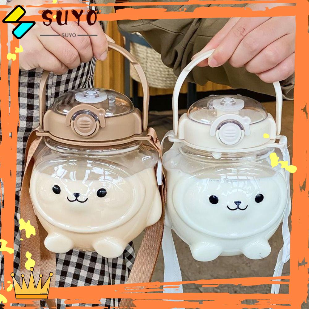 Suyo Botol Air Minum 1000ml Outdoor Dengan Sedotan Ransel Kettle Kapasitas Besar