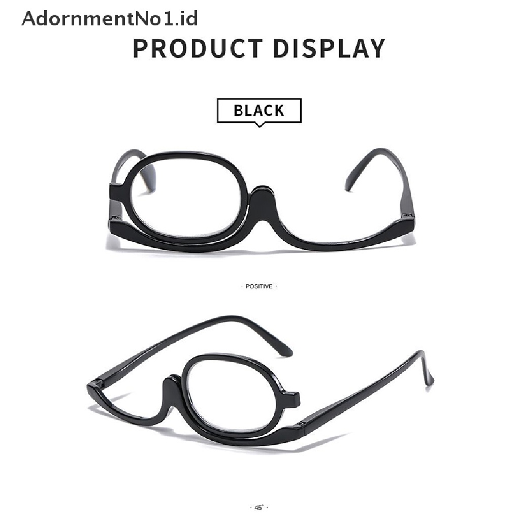 [AdornmentNo1] Kacamata Baca Makeup Pembesar Flip Down Cosmetic Readers Kacamata Monocle Rotag Lipat Presbyopia Glasses Magnifier [ID]