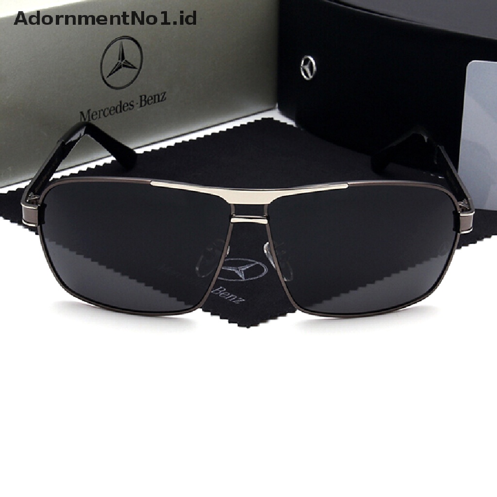 [AdornmentNo1] Mercedes Benz Kacamata Fashion Pria Polarized Mirror Classic Metal Eyeglasses [ID]