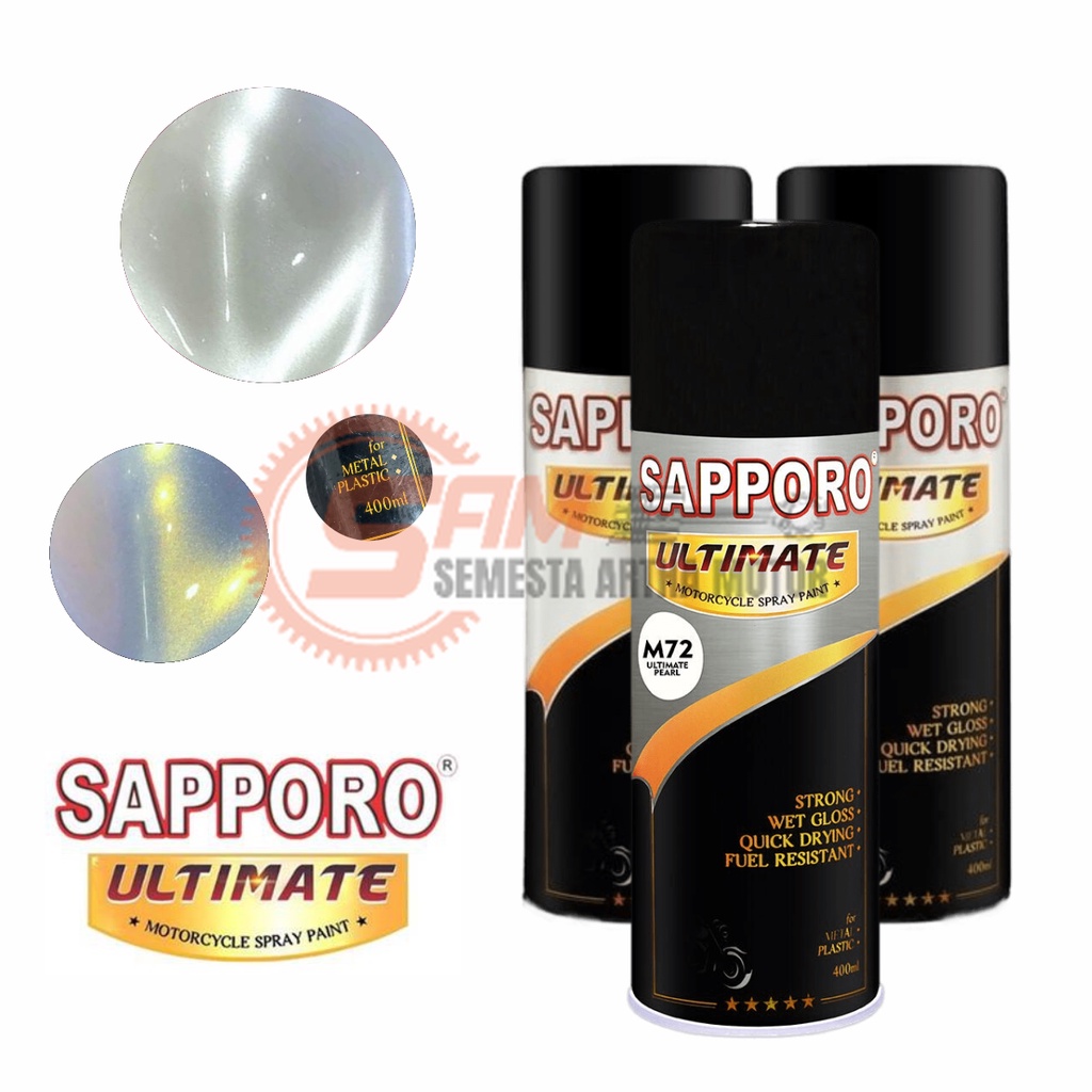 

Pilox Sapporo Ultimate Pearl Series Transparan Cat Semprot Mutiara Pilok Metal Plastik Aerosol Spray