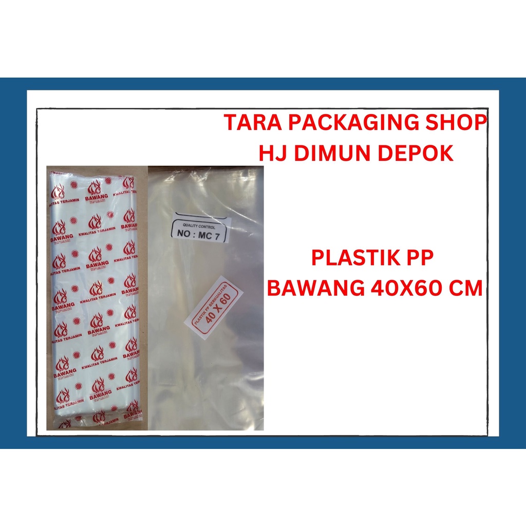 KANTONG PLASTIK BENING PP 40 X 60 CM MERK BAWANG