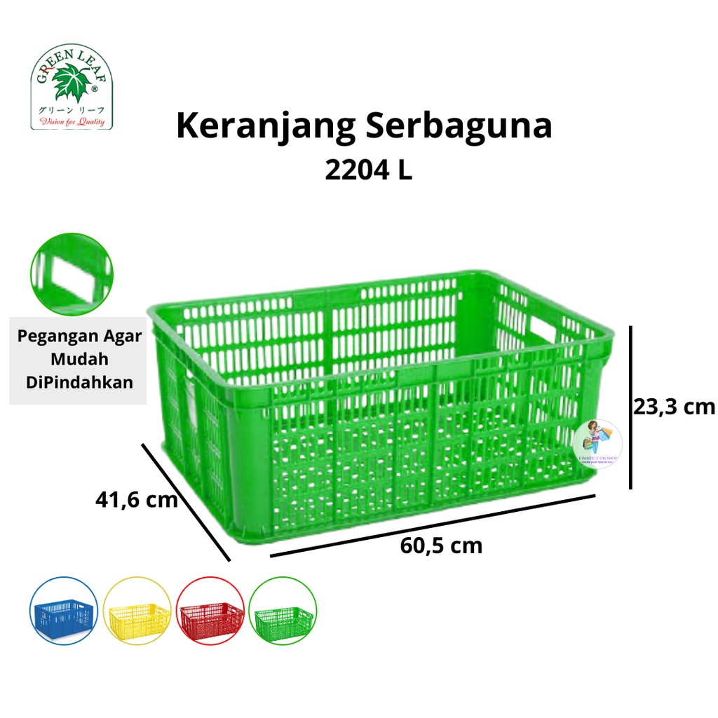 Container / Keranjang Industri Sebaguna 2204 L Green Leaf