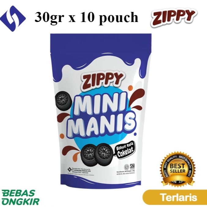 

Biskuit Zippy Minimanis Rasa Cokelat 1 BAL isi 10 x @30gr ORIGINAL