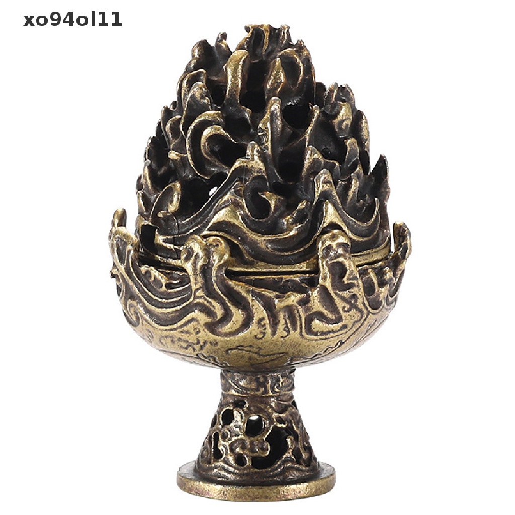 Xo Retro Alloy Censer Burner Mini Ornamen Chinese Kuno Censer Tea Desk Decor OL