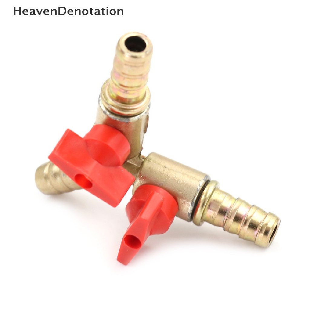 [HeavenDenotation] Ball Valve Y Shut off Kuningan 3arah Tee 3per8 &quot;10mm Barb Fuel Gas Oil/Valve Clamp  Konektor Tee gas Kuningan Tipe Y Pipa gas ball valve switch Kaos 3arah Y Tutup o