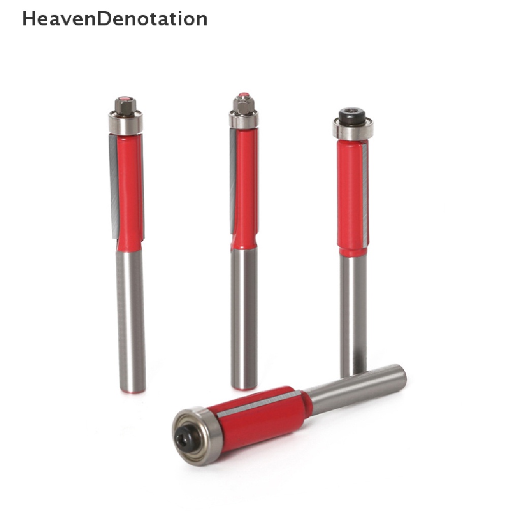 [HeavenDenotation] 6mm 1per4 &quot;Shank Flush Trim Router Bits End Mill Untuk Kayu Dipanjangkan Trimming Cutt HDV