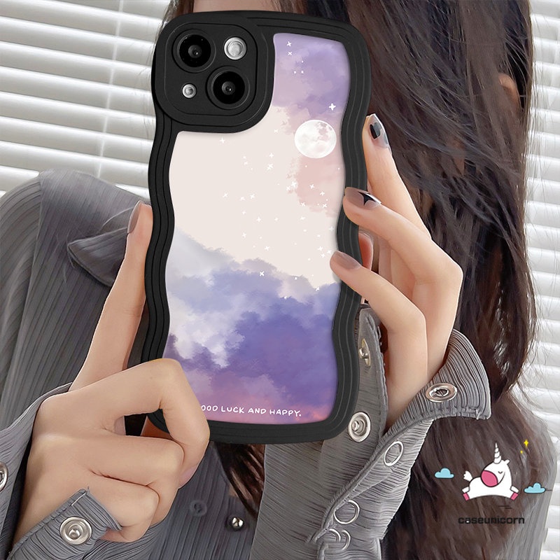 Casing Redmi 12C 10A 9T A1 9A 10 9 10C A1+9C NFC POCO X3 NFC Pro M3 Redmi Note 11s 11 10s 9s 8 9 10 Pro Max Mi 11T Pro Couple Soft Fantasy Langit Berbintang Bulan Tpu Casing Belakang