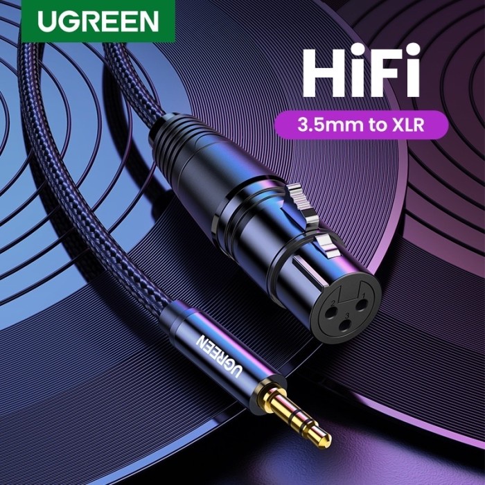 NEW Promo Ugreen Cable XLR To 3.5mm Kabel XLR To 3.5mm Mic HIFI XLR Male Cable - 2 meter