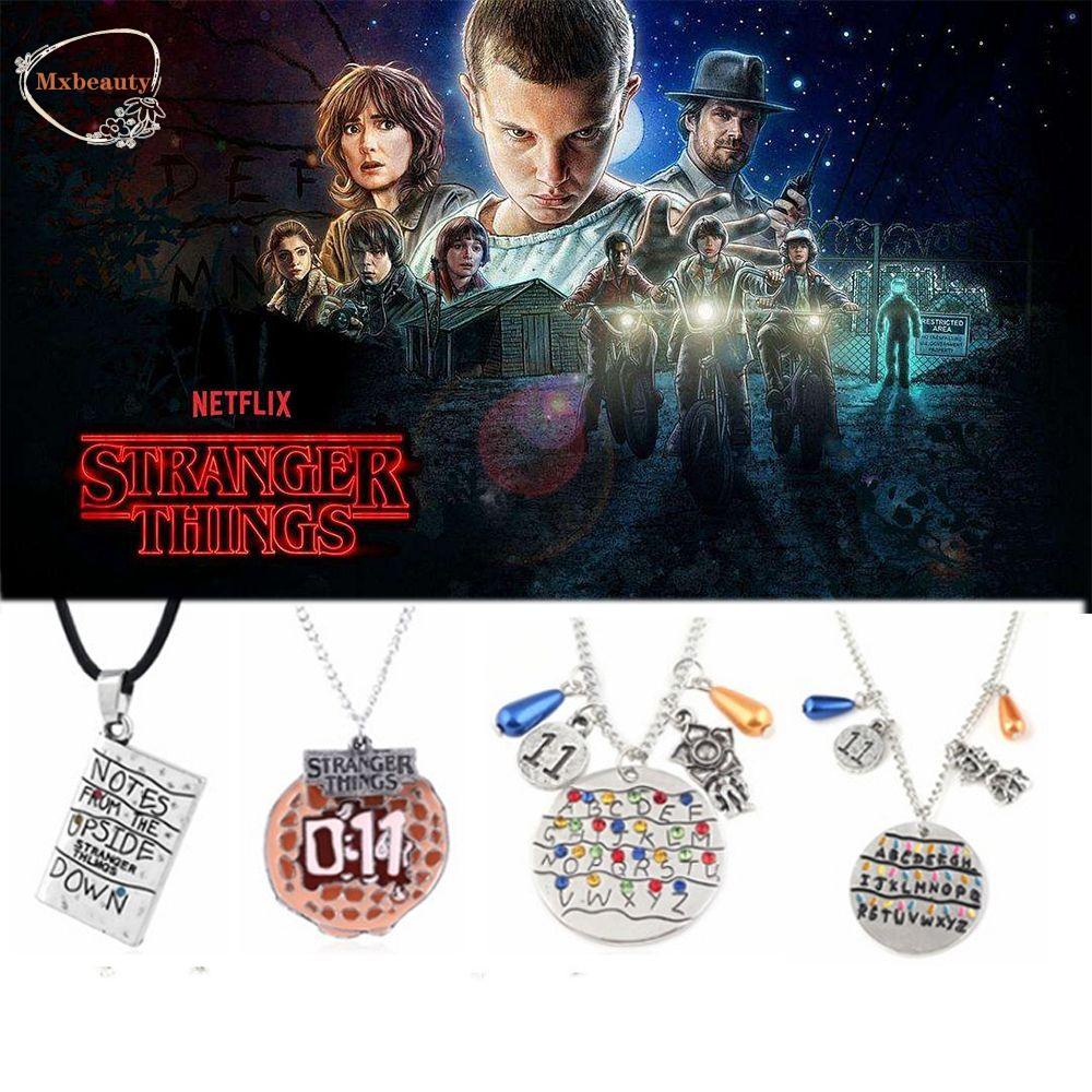 Mxbeauty Stranger Things Kalung Keren Unik Rantai Ringan Liontin Bunga Kaninibal Alloy Pria Rantai Leher