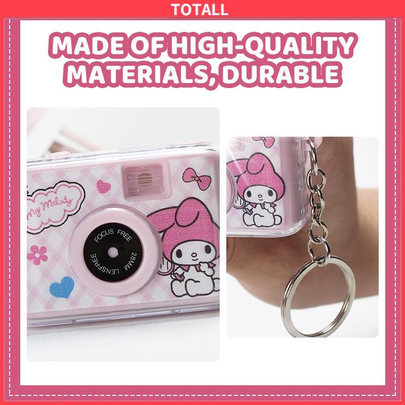 COD Sanrio Anak Mini Kamera emitting Liontin Kamera Kecil Gantungan Kunci Pendant Kuromi Melody Cinnamoroll Mainan Kamera-Totall