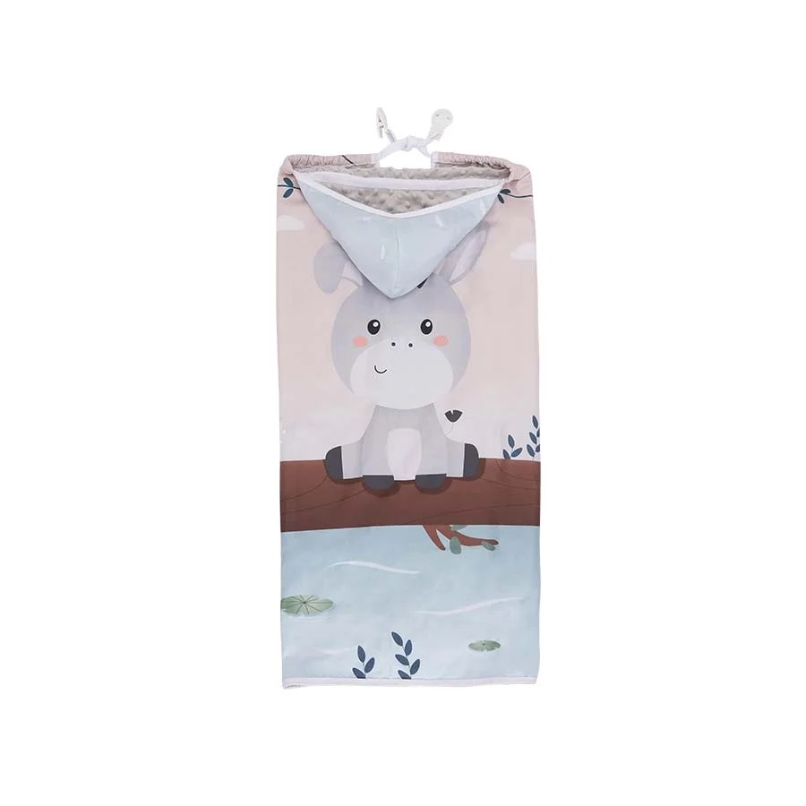 Vee &amp; Mee On The Go Baby Blanket  Minky Multifungsi 5 in 1 Selimut Anti Bakteri Donkey Series - VMB 5060