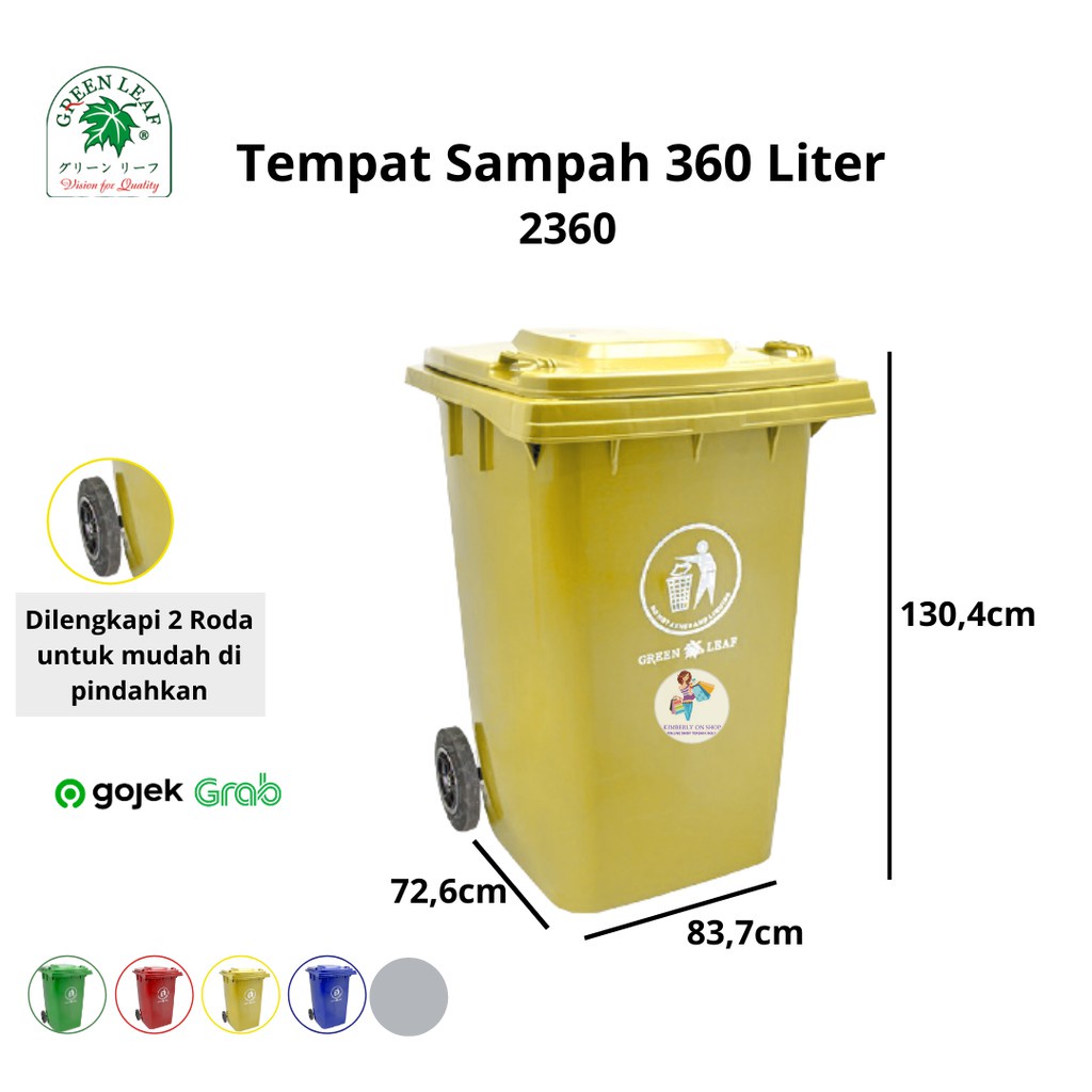 Tempat Sampah BIO Dustbin 360 Liter 2360 Green Leaf