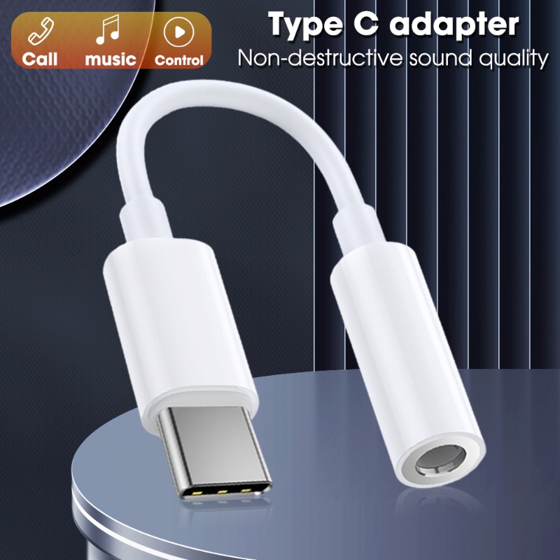 Universal Portable Mini Type-C Ke 3.5mm Audio Adapter Simple Compact High Quality Jack Headphone Kabel Converter