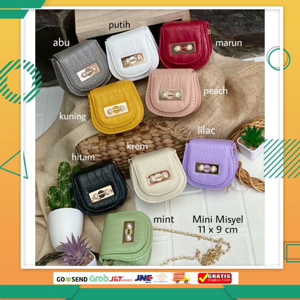 [TAS MURAH] Misyel croco mini pearl slingbag
