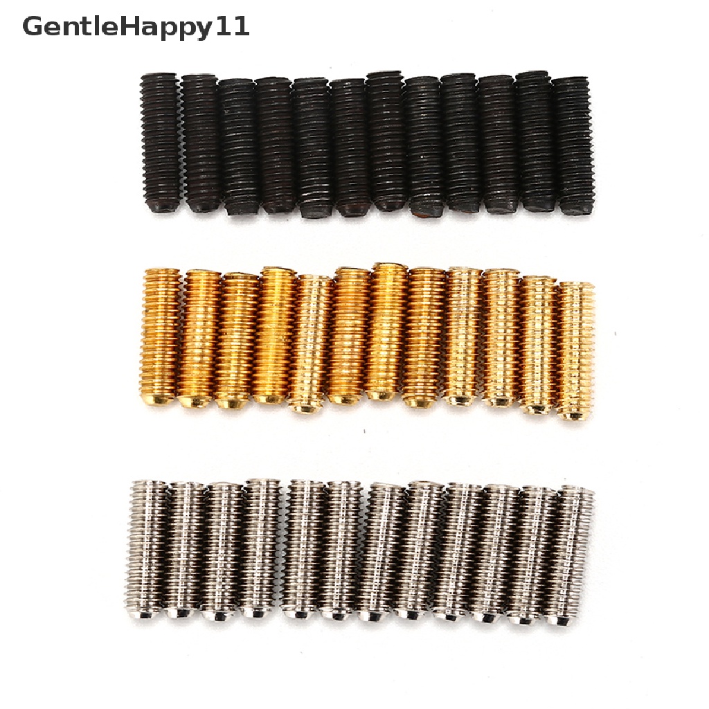 Gentlehappy 12PCS Pelana Jembatan Gitar Bass Elektrik Hexagon Screw Tremolo Bridge Hex Screw id