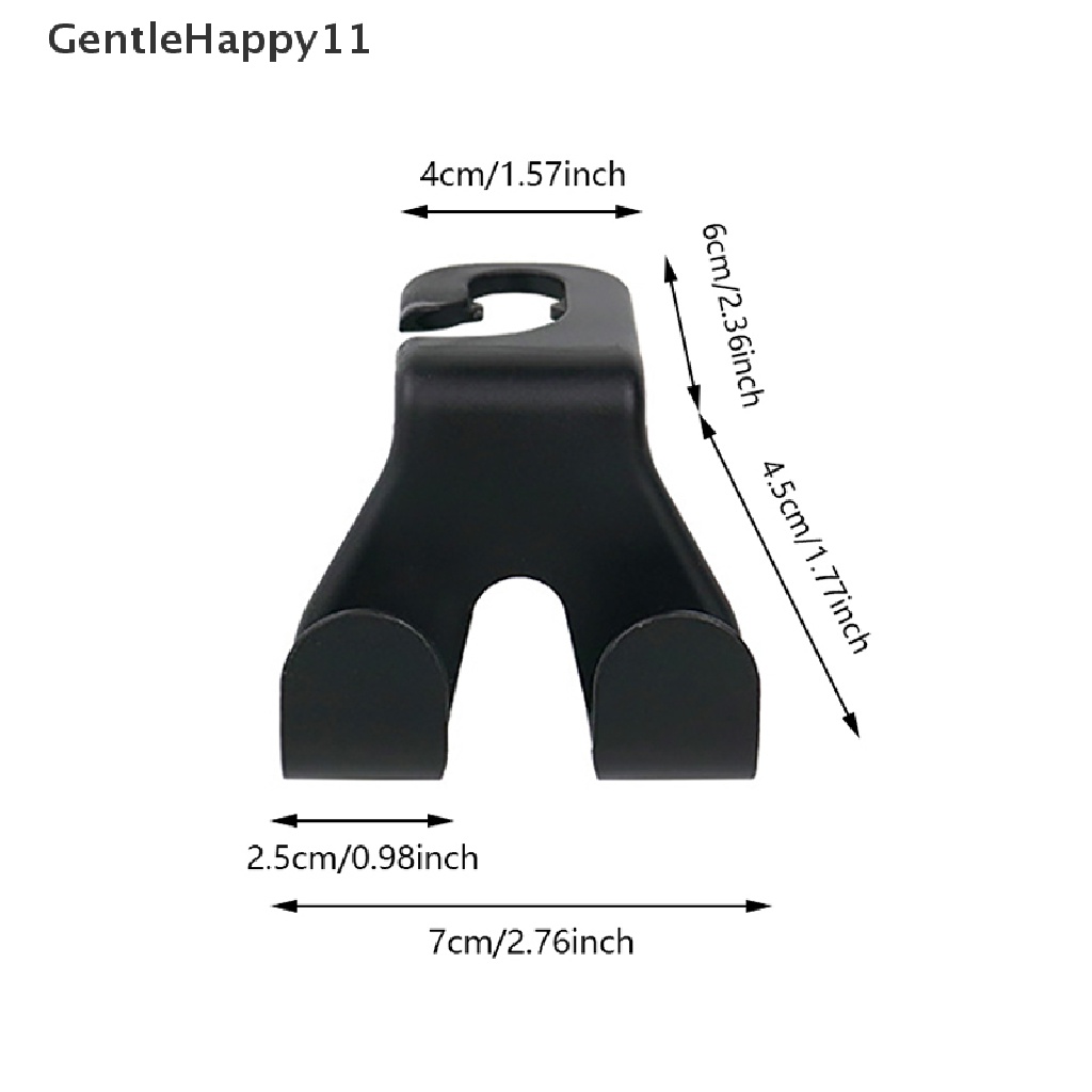 Gentlehappy New Double Head Car Back Seat Hooks Headrest Gantungan Handbag Tas Gantung Holder id