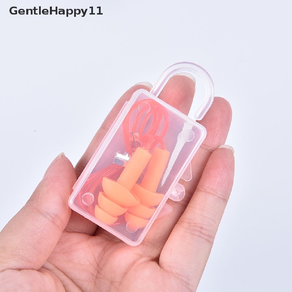 Gentlehappy Penyumbat Telinga Silikon Tahan Air Tidur Pencegah Kebisingan Earplugs Noise Reduction id