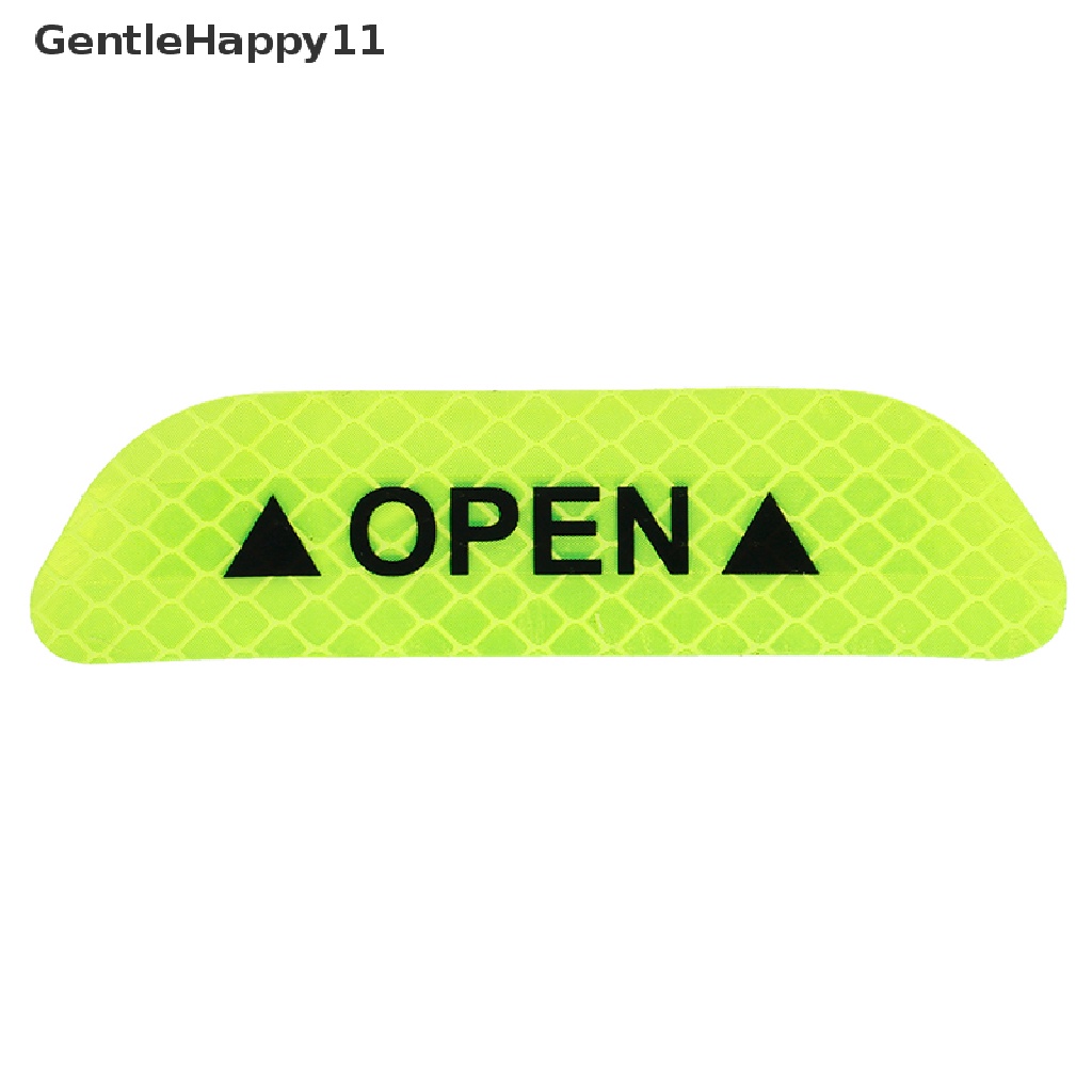 Gentlehappy 4x Hijau Neon Pembuka Pintu Mobil er Reflektif tape Peringatan Keselamatan decal id