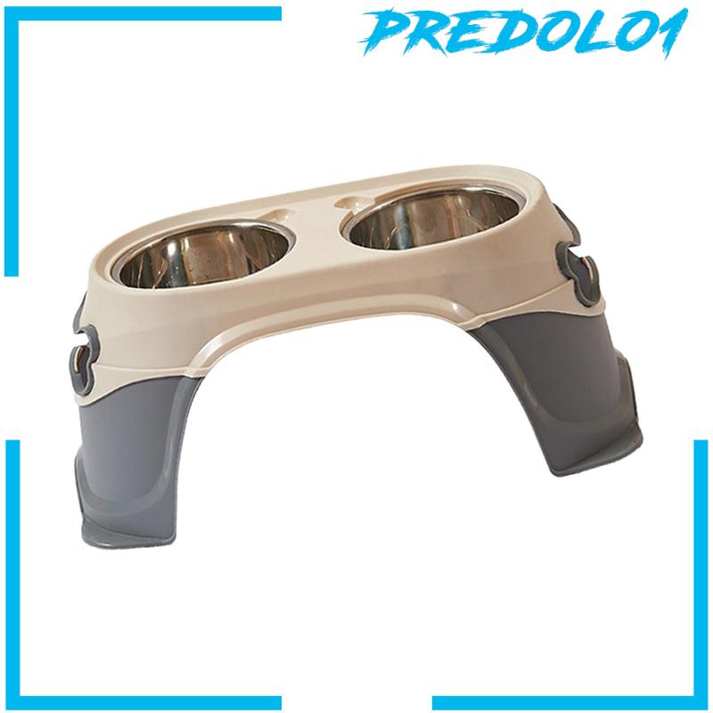 [Predolo1] Mangkok Raised Pet Bowl Stand Pet Feeder Tempat Makan Piring Anjing Non Slip