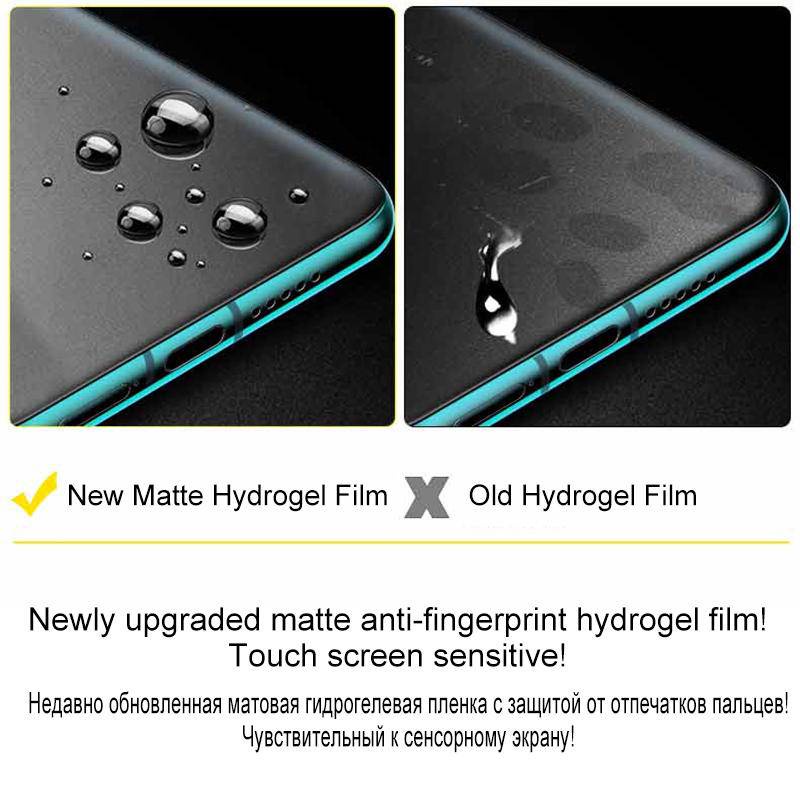 3pcs Film Hydrogel Matte Anti-fingerprint Untuk Xiaomi POCO M4 M3 M2 X5 X4 X3 F2 Pro F4 F3 X3 X4 GT NFC Pelindung Layar Untuk POCO C55 C50 C40 C31 C3 F1 M5 M5S Bukan Melindungi Kaca