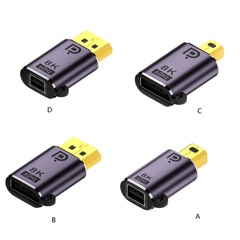 Gro Adaptor Displayport Mini Dua Arah Ke Displayport 32Gbps Support 8K60Hz 7680x4320