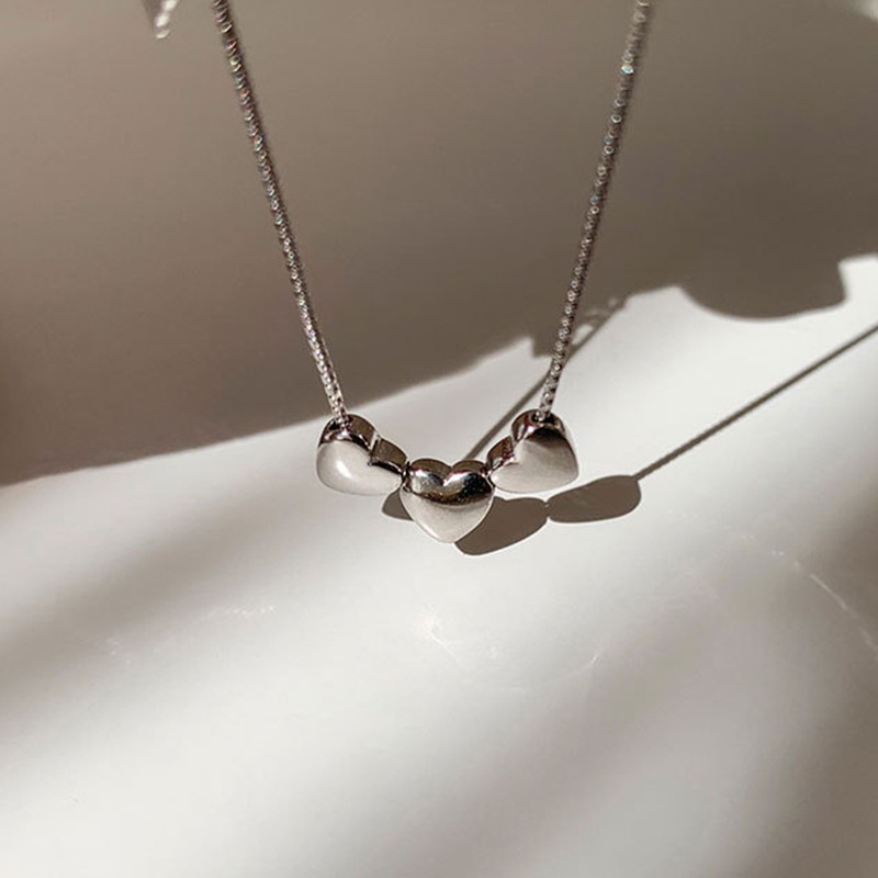 Roselife Korea s925 Perak Lucu Jantung Manik-Manik Gelang Untuk Wanita Gadis Chic Cinta Kecil Pesona Gelang Elegan Rantai Pergelangan Tangan Perhiasan Hadiah