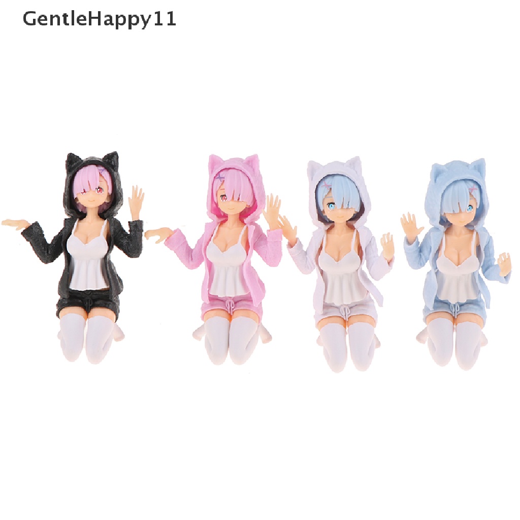 Gentlehappy Manga Re: Zero Action Figure Mainan Kneeling Telinga Kucing Boneka Dekorasi Kamar Figurines id