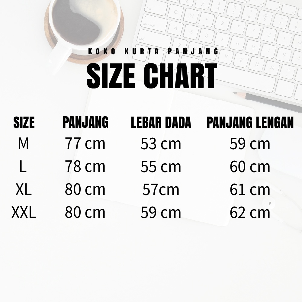 Koko Kurta Dewasa Lengan Panjang Size Jumbo