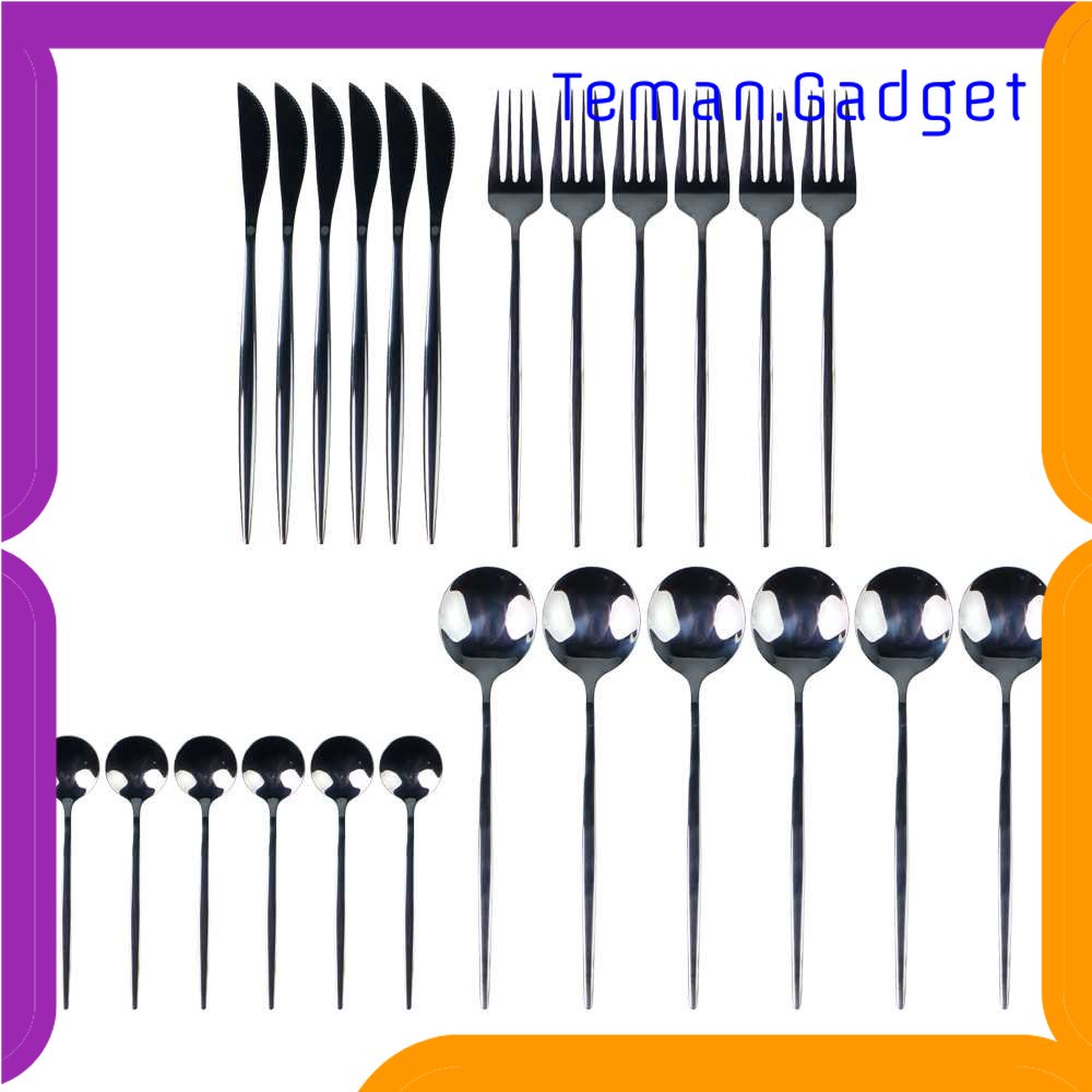 TG - DPR Tander Cutlery Set Alat Makan Sendok Garpu Stainless Steel 24 PCS - TD-4128