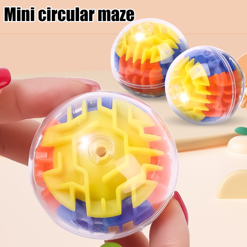 Compact Praktis 3D Putaran Maze Puzzle Mainan Cerdas Keseimbangan Pelatihan Labirin Bulat Rolling Ball Track Maze Mainan Untuk Anak Dewasa Edukasi Otak