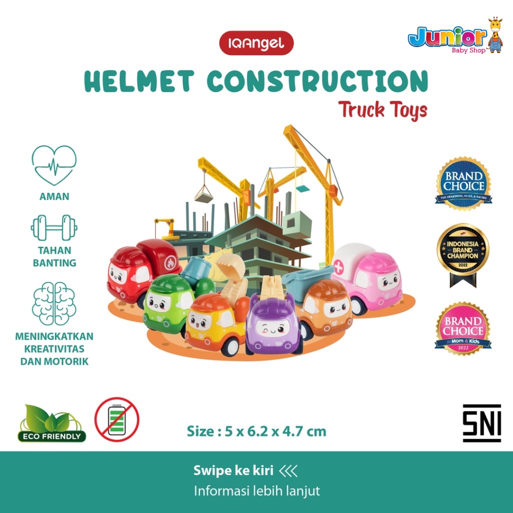 IQ Angel Helmet Construction Truck Toys