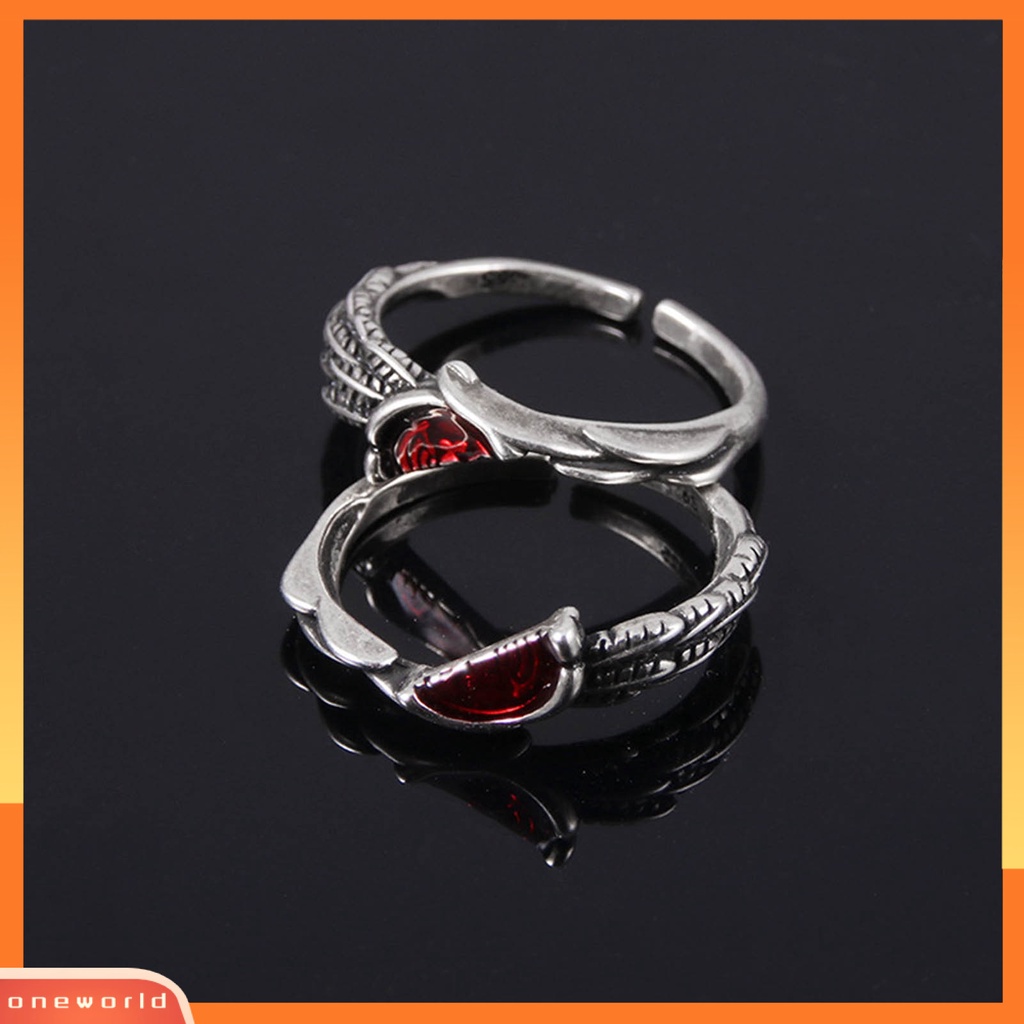 [EONE] 2pcs Cincin Jari Minimalis Vintage Retro Pembukaan Yang Dapat Disesuaikan Halus Menghias Tembaga Brkoen Specie Wanita Rings Perhiasan Aksesori