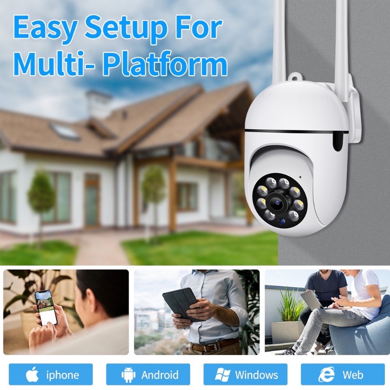 【COD】Mini Wifi CCTV/ Smart CCTV Wireless Kamera  /Kamera CCTV Wifi Outdoor/Camera Waterproof Wireless/IP Camera 8MP/Kamera CCTV 360 Derajat Panoramic Wireless Full HD 1080P