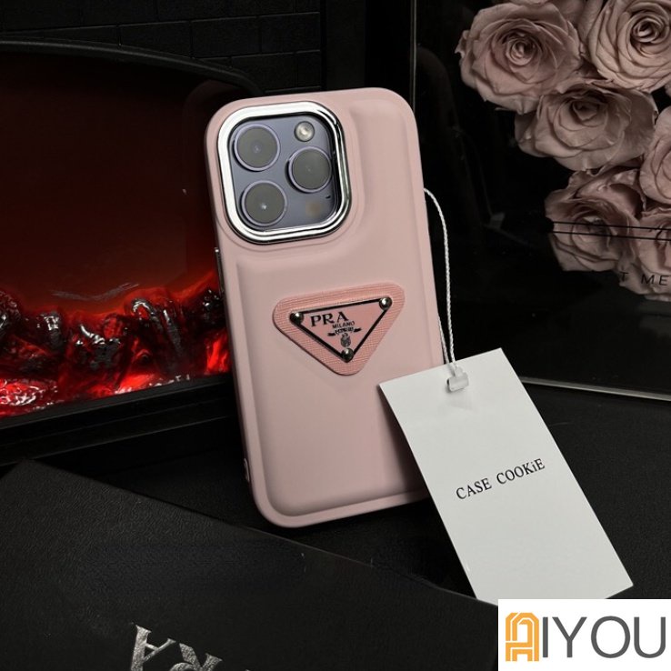 IPHONE Casing Airbag Berwarna Permen Mewah Dengan pradaa Untuk Iphone14 13 12 11 Pro Max Perlindungan Shockproofapple XR XS X Anti Jatuh All Inclusive Cover